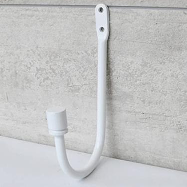 Imagem de 1 par ganchos de cortina em forma de u prendedores de parede escova de borla cabide de toalha casaco chapéu gancho acessórios de cortina decoração de retenção, branco