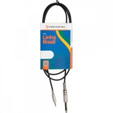 Imagem de Cabo De Áudio Linha Brasil P10 Estéreo X 2 P10 Mono 3M Preto