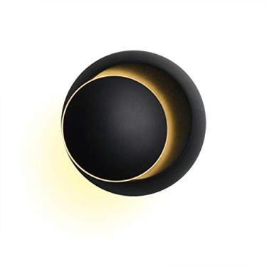 Imagem de Tingpai Candeeiro de parede LED 360 g us gi tório redondo crescente luz de parede luz noturna Criativo moderno candeeiro de ecei pa sala de estar quarto corredor corredor corredor