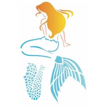 Imagem de Stencil de Acetato para Pintura OPA 15 x 20 cm – 2575 – Mar Sereia