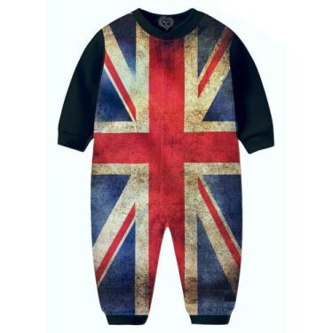 Imagem de Macacão Pijama Bandeira Reino Unido Infantil Inglaterra - Alemark