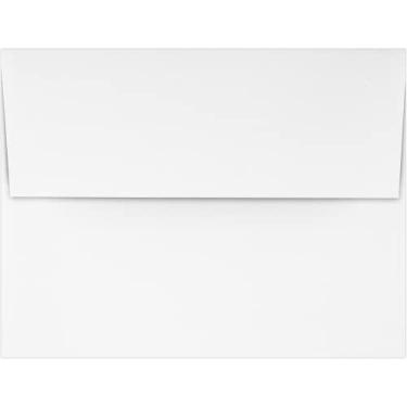 Imagem de Envelopes de convite A2 (4 3/8 x 5 3/4) - 10,90 kg. Tecido branco - 10,90 kg. Branco brilhante (50 Qtds) | Perfeito para convites, anúncios, enviar cartões | 72924-50