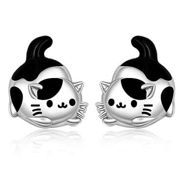 Imagem de Luckily Hamsa Olho turco Raposa Axolote Tentáculo Gato Preto Coelhinho da Páscoa Dia das Bruxas Morcego Abóbora Trevo Estetoscópio Brincos Delicados Hipoalergênicos para Orelhas Sensíveis Presentes