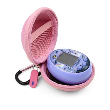 Imagem de Casematix Estojo rosa compatível com Tamagotchi em jogo virtual interativo para animais de estimação, inclui apenas capa compacta