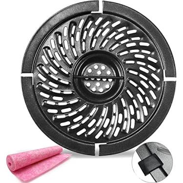 Imagem de Peças de substituição para fritadeira a ar, bandeja de placa de grelha redonda para 2 litros, revestimento antiaderente, acessórios de fritadeira a ar compatível com o poder de painel Gowise Chefman, pode ser lavado na lava-louças