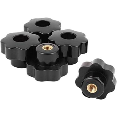 Imagem de Haobase 5 x M6 x 32 mm rosca fêmea 7 lóbulos através do orifício de montagem puxador de aderência preto