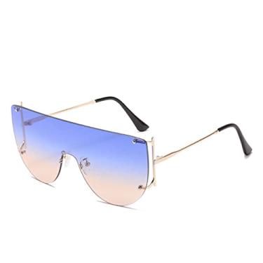 Imagem de Óculos de sol de metal grande corpo quadrado feminino e masculino moda clássica retrô óculos de sol personalizados óculos de condução uv400,6, tamanho único