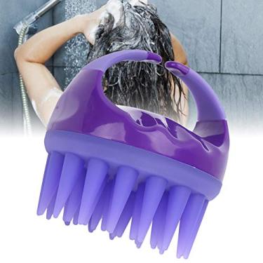 Imagem de Massageador De Cabeça, Escova De Xampu De Couro Cabelo De Raízes Limpas, Para Couro Cabeludo Xampu Escova De Massagem De Cabelo Relaxamento Da Cabeça [Roxo]