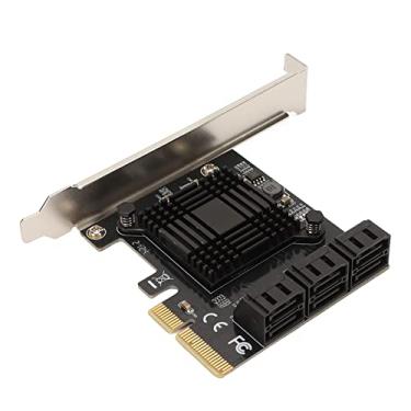 Imagem de Placa de Expansão PCI Express para Serial ATA 3.0, 6,0 Gbps 6 Portas PCI Express 4X 8X 16X para Serial ATA 3.0 Disk Array Card Adaptador Integrado