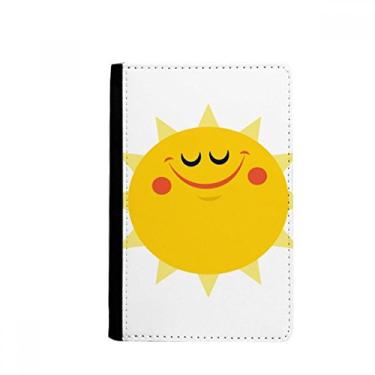 Imagem de Porta-passaporte Universo e Alienígena Sol Sorridente Notecase Burse Carteira Capa Cartão Bolsa, Multicolor