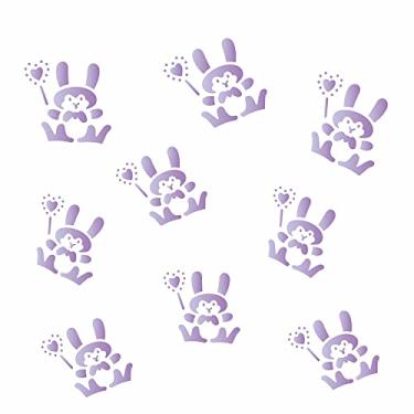 Imagem de Stencil de Acetato para Pintura OPA Simples 14 x 14 cm - 1298 Micro Coelhos