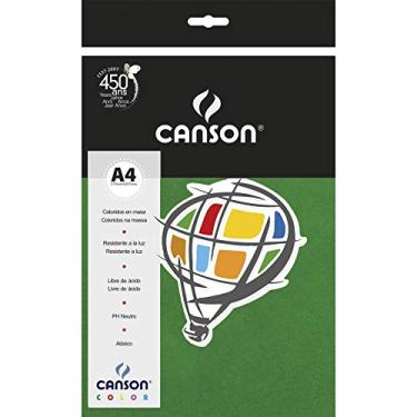 Imagem de Papel Canson Color Verde Escuro A4 180g/m² com 10 folhas