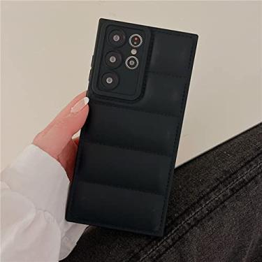 Imagem de Capa de silicone macia para celular para Samsung S22 Ultra S9 Plus Note 9 A73 A53 A33 A52 A72 A32 A12 Capa de airbag de cor sólida, preta, para A31