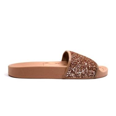 Imagem de Chinelo Feminino Moleca Slide Glitter Original 5414-107