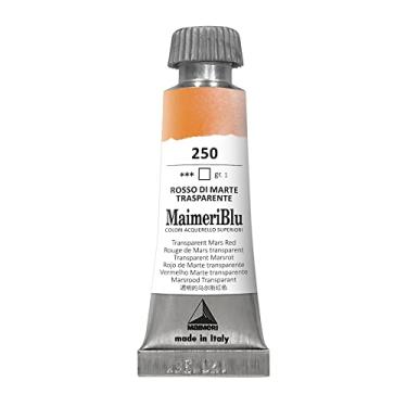 Imagem de MAIMERI BLU Tinta Aquarela Profissional Bisnaga 12ml, Vermelho Marte Transparente