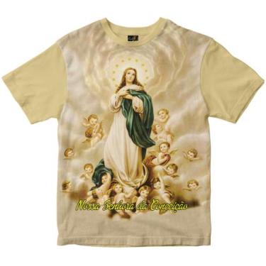 Imagem de Camiseta Católica Nossa Senhora Da Conceição Msu019 - Rainha Do Brasil