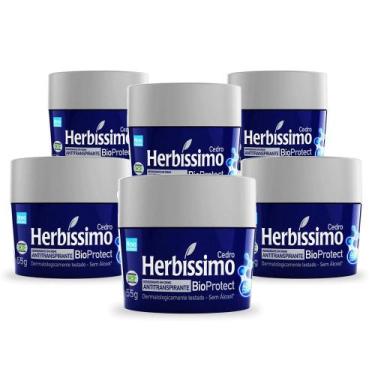 Imagem de Kit Desodorante Herbíssimo Creme Antitranspirante Bioprotect Cedro 55G