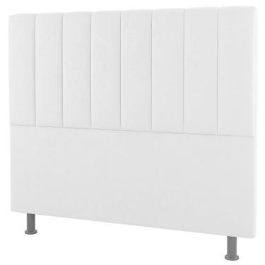 Imagem de Cabeceira Cama Box Solteiro Cora 90cm Sintético Branco