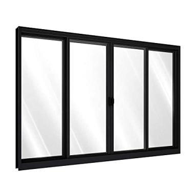 Imagem de Janela de Alumínio de Correr 100 x 150 x 8,5 cm Preto 4 Folhas Riobras