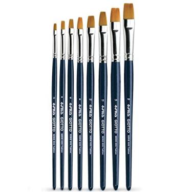 Imagem de Kit Pincel Giotto Taklon Chato Série 600 - 8 pinceis
