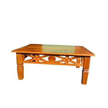 Imagem de Mesa de Centro Rústica Chevron em Madeira Demolição - Cód 1044
