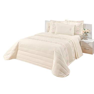 Imagem de Kit Melinda Casal King Size 03 Peças, Mellindre, Rosa/Palha Grande, Sofisticata 2018-2077
