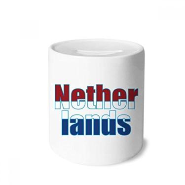 Imagem de DIYthinker Porta-moedas de cerâmica com nome da bandeira dos Países Baixos