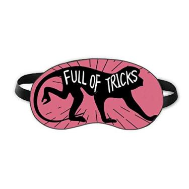 Imagem de Black Monkey Animal Outline Protetor de olhos para dormir natural macio para noite