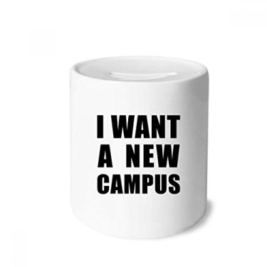 Imagem de DIYthinker I Want A New Campus Dinheiro Caixa de Cerâmica Porta-Moedas Presente