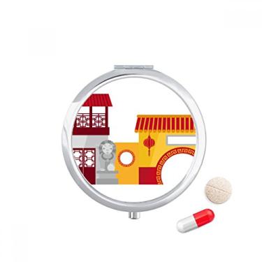 Imagem de China Architecture Caixa de armazenamento de medicamentos com padrão chinês