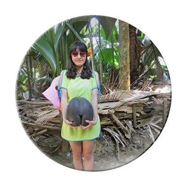 Imagem de Tropic Coconut Tree Ellie Yao Beautiflu Prato decorativo de porcelana Salver Prato de jantar