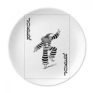 Imagem de Prato de baralho Coringa Preto Decorativo de Porcelana Salver Prato de jantar