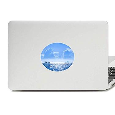 Imagem de Adesivo de notebook com emblema de vinil e imagem da natureza do oceano, água, mar, barco, ciência, imagem da natureza