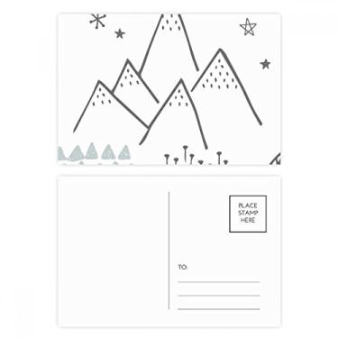 Imagem de Conjunto de cartões postais de aniversário com estampa de estrelas de grama de montanha