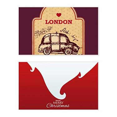 Imagem de Carimbo Reino Unido Londres Carimbo Grã-Bretanha Feriado Feliz Natal Cartão de parabéns Mensagem