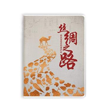 Imagem de Poster Camel Desert Journey Silk Road Map Notebook Gum Cover Diary Soft Cover