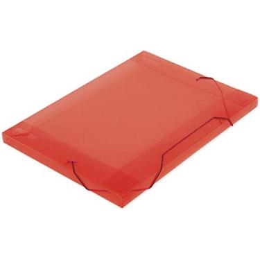 Imagem de Polibras Soft Pasta Aba com Elástico, Vermelho, 245 x 18 x 335 mm, 10 Unidades