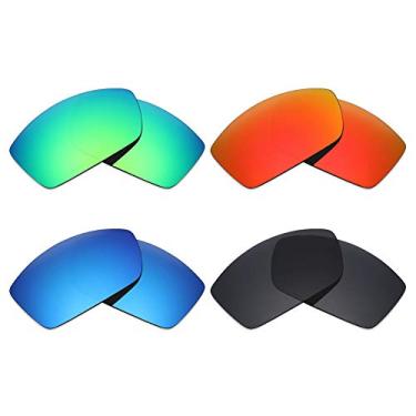 Imagem de Mryok 4 pares de lentes polarizadas de substituição para óculos de sol Costa Del Mar Corbina - Stealth Preto/Verde Esmeralda/Vermelho Fogo/Azul gelo