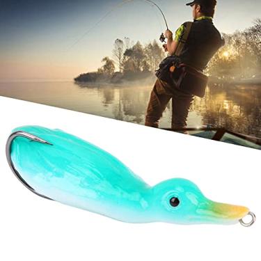 Imagem de Isca de pato de pesca, equipamento de pesca portátil, isca de peixe, isca de peixe para lagos, rio, água salgada (verde)