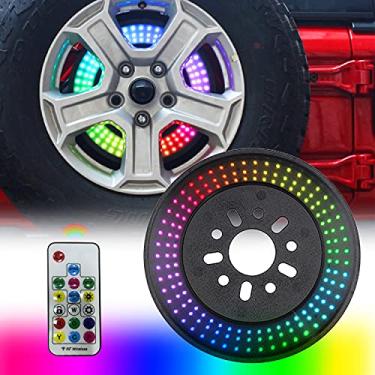 Imagem de YOCTM Atualização RGB luzes de pneu sobressalente para Jeep Wrangler JK JL JT TJ 2007-2018 2019-2022