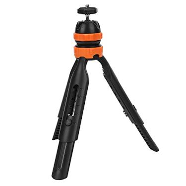 Imagem de Tripé Mini Tripé Retrátil 2 Seções Suporte para Celular Altura Esticada 20cm Com Cabeça Esférica Ajustável Em 360° Preto (Laranja)
