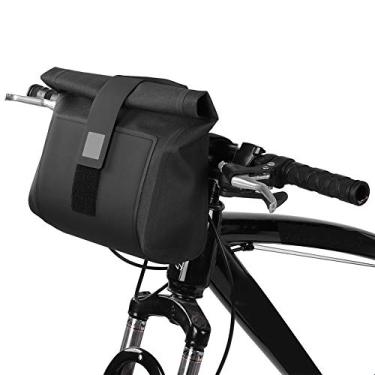 Imagem de Bolsa de Guidão de Bicicleta, Bolsa de Quadro Dianteiro de Bicicleta Com Modo de Vedação Frisada, Totalmente à Prova d'água para Mountain Bike Bicicleta de Estrada