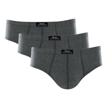 Imagem de Kit 3 Cuecas Slip Mash Algodão Lisa 074.58