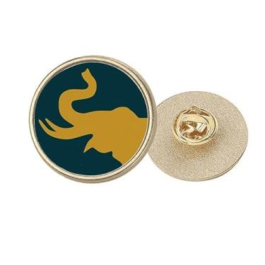 Imagem de Broche Thailand Up the Nose Elefante Redondo Metal Dourado Broche Clip, Medium, não aplicar