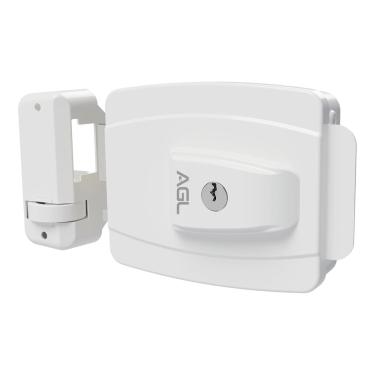 Imagem de Fechadura AL100 42mm abert interna furação espec 12V branca AGL