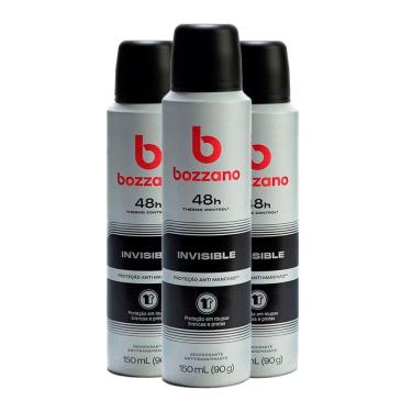 Imagem de Kit Desodorante Aerosol Bozzano Invisible 90g - 3 unidades