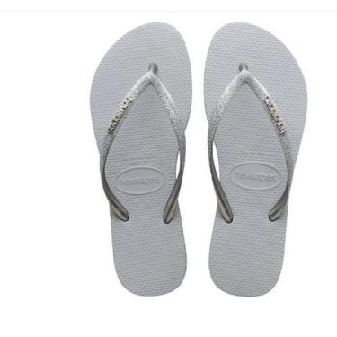 Imagem de Chinelo Havaianas Slim Sparkle Glitter Cinza Gelo3498 - Feminino