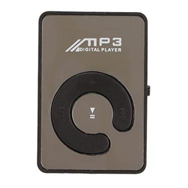 Imagem de MP3 Player com clipe, leitor de música portátil com fones de ouvido, pequeno reprodutor de áudio vestível para corrida esportiva diária escolar (preto)