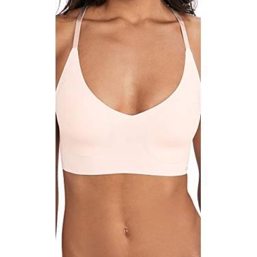 Imagem de Calvin Klein Sutiã feminino invisível confortável levemente forrado sem costura triângulo sutiã, Ninfa, costas nadador de renda na coxa, G