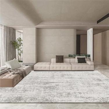 Imagem de Tapetes cinza de grande área para decoração de sala de estar, tapetes laváveis para decoração de casa e quarto, tapete de salão, e, 300x400cm